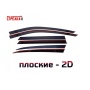 Дефлекторы Чери Тигго 9 2024+ | премиум, плоские, 2D