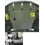 Защита картера Mitsubishi Colt 2004-2008 | двигатель + КПП, 2 мм, сталь | MOTODOR | 01312