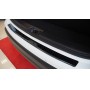 Накладка на задний бампер для Volkswagen Tiguan 2017+ | черная глянцевая нержавейка, с загибом
