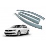 Премиум дефлекторы окон для Volkswagen Jetta 6 2011+/2014+ | с молдингом из нержавейки