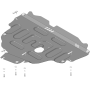 Защита картера Ford Galaxy 2006-2010 | двигатель + КПП, 2 мм, сталь | MOTODOR | 72602