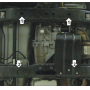 Защита картера Hummer H3 2005-2010 | раздатка, 3 мм, сталь | MOTODOR | 15702