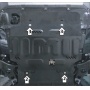 Защита картера Belgee X70 2024- | двигатель + КПП, 1,5 мм, сталь | АвтоСтандарт | 54203