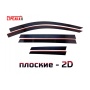 Дефлекторы Denza N9 2025+ | из 6 частей, премиум, плоские, 2D