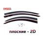 Дефлекторы Nissan Almera classic (B10) 2006-2013 | из 4 частей, премиум, плоские, 2D