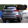 Накладка на кромку крышки багажника для Hyundai Santa Fe 3 (DM) 2012-2018 | шагрень, со скотчем 3M