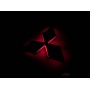 Эмблема со светодиодной подсветкой Mitsubishi красного цвета (87x60)
