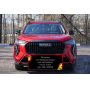Накладки на передние фары (реснички) для Haval Jolion 2021+/2024+ | глянец (под покраску)