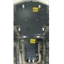 Защита картера Lexus IS 250 2005-2010 | двигатель + КПП, 3 мм, сталь | MOTODOR | 15008