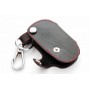Чехол для ключа BMW «Брелок», Без значка "BMW" Кожаный, Цвет нити: Красный