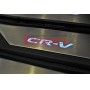 Накладки на пороги с LED подсветкой на Honda CR-V 5 2017+ | нержавейка, с лого, 4 штуки