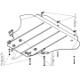 Защита картера Audi A8 2005-2009 | двигатель + КПП, 2 мм, сталь | MOTODOR | 00134