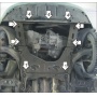 Защита картера Renault Scénic II 2006-2009 | двигатель + КПП, 2 мм, сталь | MOTODOR | 01719