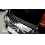 Накладка на задний бампер для Ford Focus 3 2011-2014 (седан) | зеркальная нержавейка, с загибом