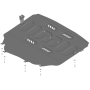 Защита картера Gac GS3 2024- | двигатель + КПП, 2 мм, сталь | MOTODOR | 77805