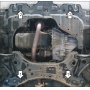 Защита картера Geely MK-2 2008-2014 | двигатель + КПП, 2 мм, сталь | MOTODOR | 04202