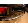 Накладка на задний бампер для BMW X5 (E70) 2006-2013 | нержавейка + силиконовые вставки, без загиба