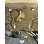 Защита картера Toyota RAV 4 2005-2009 | двигатель + КПП, 2 мм, сталь | MOTODOR | 72510