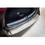 Накладка на задний бампер для Skoda Octavia A7 2013-2016 (универсал) | матовая нержавейка, с загибом, серия Piano