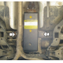 Защита картера Opel Antara 2006-2011 | задний дифференциал, 3 мм, сталь | MOTODOR | 13003