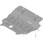 Защита картера Belgee X70 2024- | двигатель + КПП, 2 мм, сталь | MOTODOR | 74203