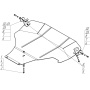 Защита картера Subaru Legacy 2006-2009 | двигатель, 2 мм, сталь | MOTODOR | 02223