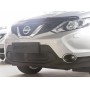 Защитная сетка переднего бампера для Nissan Qashqai 2014+ | шагрень