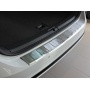 Накладка на задний бампер для BMW X1 (E84) 2012-2015 | матовая нержавейка, с загибом, серия Trapez