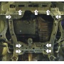 Защита картера KIA Grand Carnival 2005-2014 | двигатель + КПП, 2 мм, сталь | MOTODOR | 01024