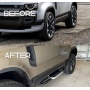 Пороги для Land Rover Defender 90 (3 двери) 2020+ | OEM style | вставки серебро