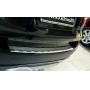 Накладка на задний бампер для BMW X3 (F25) 2014+ | матовая нержавейка, с загибом, серия Trapez