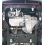 Защита картера Volkswagen Transporter/Caravelle T5 2009-2015 | двигатель + КПП, 2 мм, сталь | MOTODOR | 72707