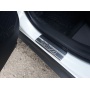 Накладки на пороги для Тойота Рав 4 XA50 2020+ | нержавейка с лого
