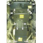Защита картера Toyota Land Cruiser Prado 120 2002-2009 | двигатель + передний дифференциал + КПП, 3 мм, сталь | MOTODOR | 15002