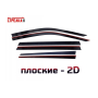Дефлекторы Ауди Ку6 2023+ | из 6 частей, премиум, плоские, 2D