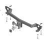Фаркоп Gac GS8 2023- | шар E - быстросъемный под квадрат, нагрузка 60/1200 | MOTODOR | 97804-E