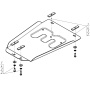 Защита картера Jac T9 2024- | КПП, 2 мм, сталь | MOTODOR | 78317