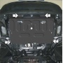 Защита картера Nissan Juke 2010-2013 | двигатель + КПП, 1,5 мм, сталь | АвтоСтандарт | 51409