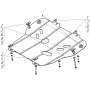 Защита картера Opel Astra G 1998-2005 | двигатель + КПП, 2 мм, сталь | MOTODOR | 01521