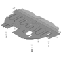 Защита картера Ford Galaxy 2006-2010 | двигатель + КПП, 2 мм, сталь | MOTODOR | 70702