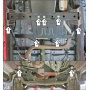Защита картера Jac T9 2024- | раздатка, 2 мм, сталь | MOTODOR | 78318