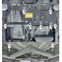 Защита картера Oting Paladin 2023- | раздатка, 2 мм, сталь | MOTODOR | 78606