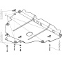 Защита картера Ford S-max 2006-2015 | двигатель + КПП, 2 мм, сталь | MOTODOR | 02615