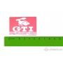 Шильд "GTI Racing" Универсальный, Самоклеящейся. Цвет: Красный. 1 шт. (55mm*40mm)