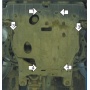 Защита картера KIA Sorento 2009-2012 | двигатель + КПП, 2 мм, сталь | MOTODOR | 71005