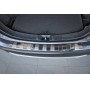 Накладка на задний бампер для Mitsubishi ASX 2013+ | глянцевая + матовая нержавейка, с загибом, серия Trapez