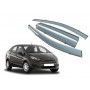 Премиум дефлекторы окон для Ford Fiesta седан 2014+ | с молдингом из нержавейки