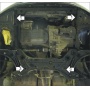 Защита картера Mitsubishi Colt 2004-2008 | двигатель + КПП, 2 мм, сталь | MOTODOR | 01312