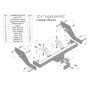 Фаркоп Газель 2705 (кроме 4WD без снятия запасного колеса) | шар FC | Лидер Плюс | T-GAZ-01FC