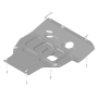 Защита картера Nissan Tiida 2006-2014 | двигатель + КПП, 2 мм, сталь | MOTODOR | 71427